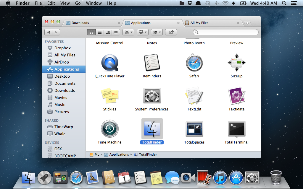 TotalFinder 1.3.5 Mountain Lion